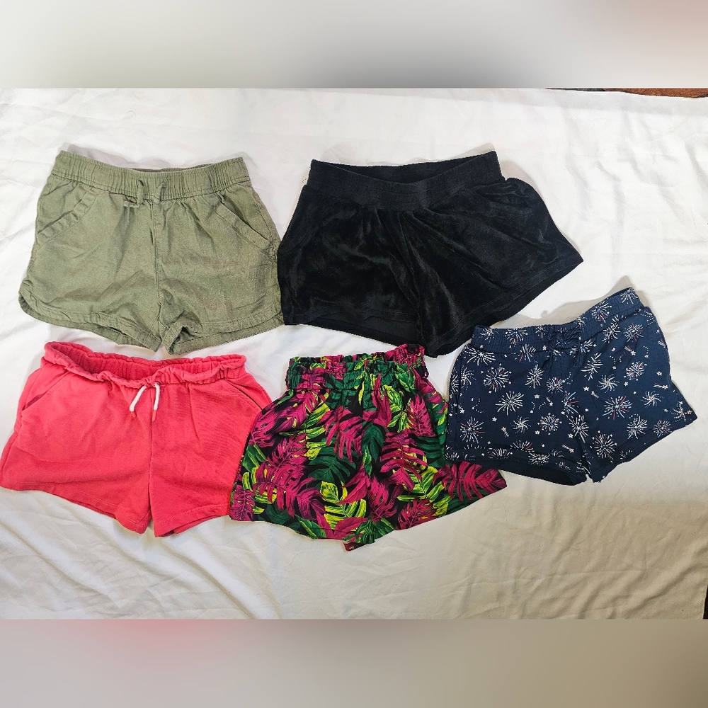 Set Of 5 Pairs Of Girls Shorts- Various Brands And Colors- Medium